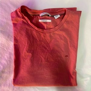 Calvin Klein Salmon colored T Shirt, size large
